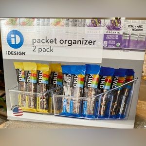 iDesign Packet Organizer 2Pk for Pantry Fridge Bath Utility in Drawer Countertop
